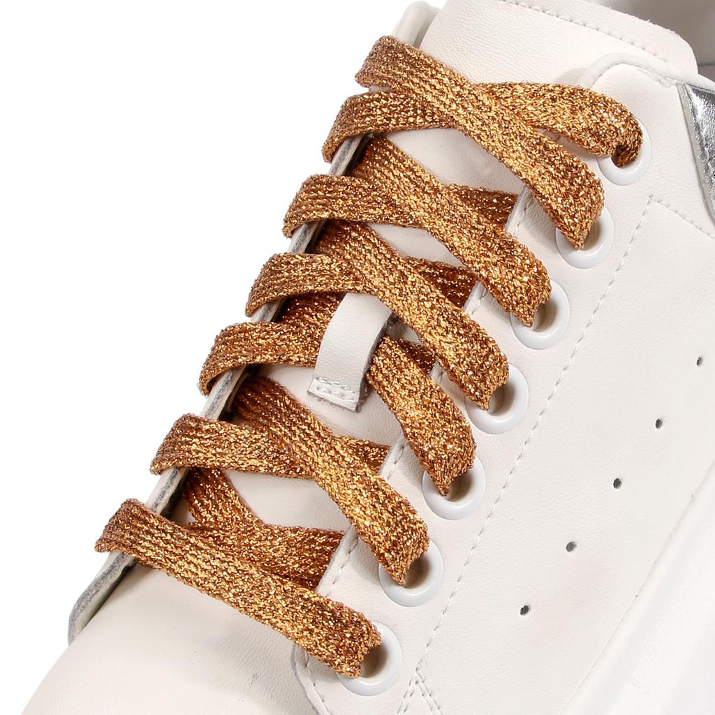 Pearlescent Colorful Shoelaces Flat Double-layer Shoelaces