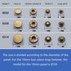 15mm 12.5mm Copper Snapping Fastener Set Durability Metal Button For Bags Clothing Jackets Accessories DIYer Crafting