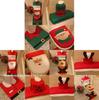 Holiday Cheer Santa Claus Toilet Lid Cover With Matching Rug And Tank Cover