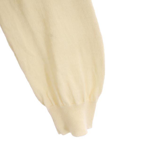 VALENTINO Long sleeve V neck sweater 48 beige knit Women Used