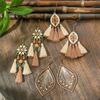 Retro Bohemian Woven Tassel Earrings In Niche Forest Style