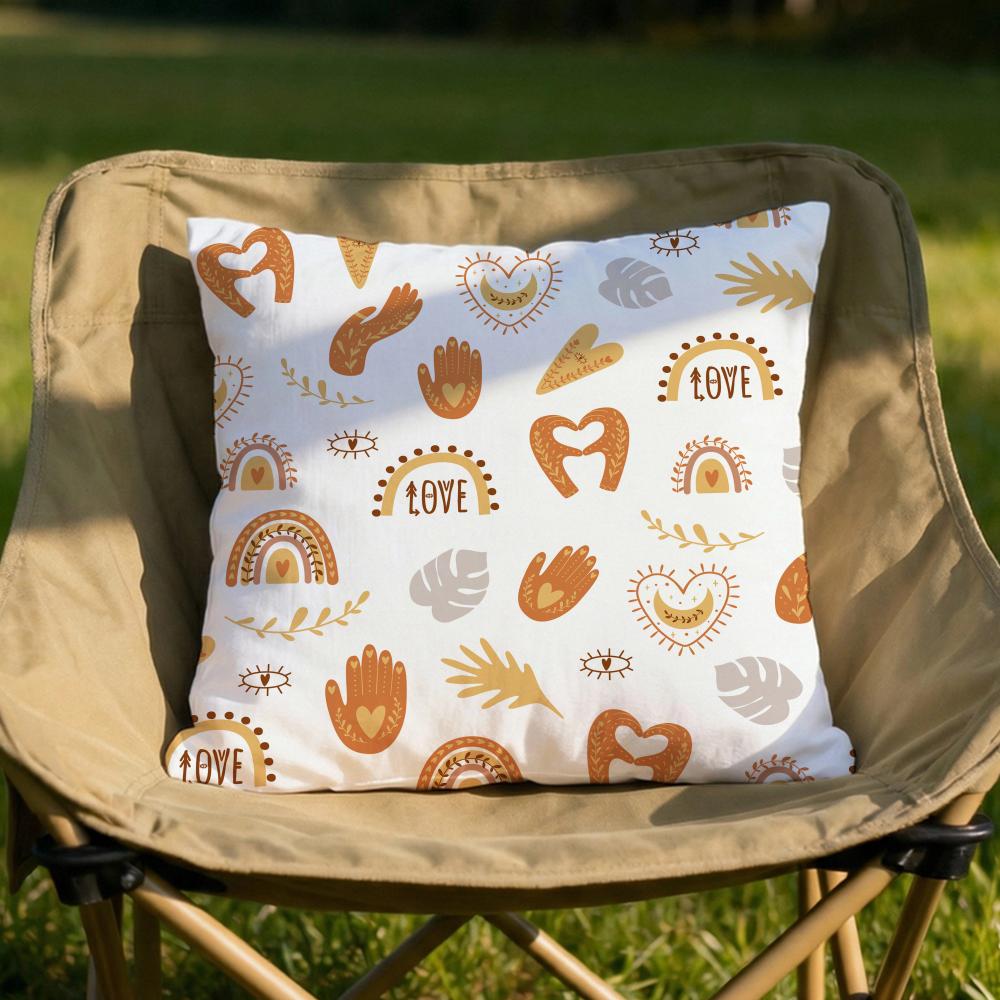 Abstract Boho Pattern Cushion Cover Soft Reversible  Durable Pillow Cover  MultiScene Use for Home  Car Daily Comfort