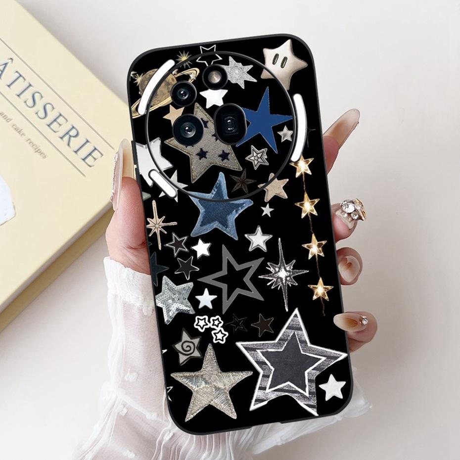 Beautiful Floral Painting Phone Case For Nothing Phone (3a) Pro Black Silicone Soft Cover For Nothing Phone3a 3a Pro Bumpers