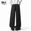 Baleno Men's S&K Retro Loose Wide-Leg Cargo Pants