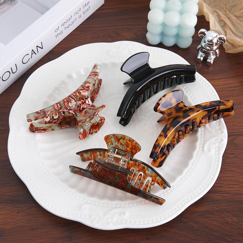 Premium French Acetate Leopard Print Hair Claw Clip 2024