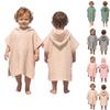 Poncho à Capuche pour Enfant Couverture de Plage Coupe Ample Manches Courtes Tissu Léger Doux Maillot de Bain pour Enfant Serviette Robe pour Âges 3-6 Ans