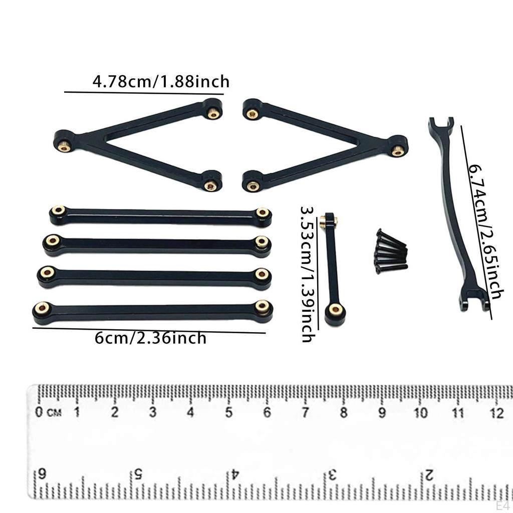 8 Pack Chassis Linkage Rods for FCX24 Trucks, Aluminum Alloy Parts 1/24 Scale Models