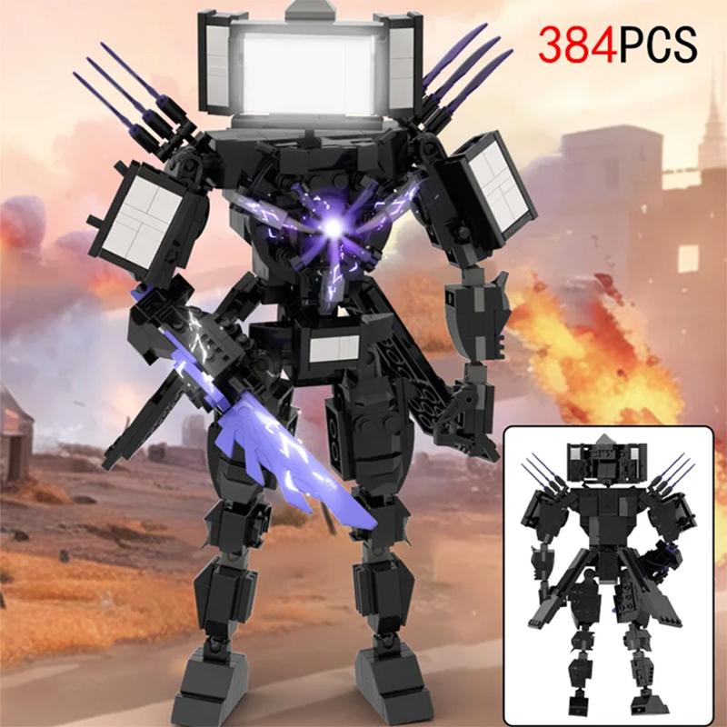New Skibidi Toileted Titan Clock King 2.0 Building Blocks TVman Speakerman Model Toys for Kid Boys Ideas Gifts Xmas Halloween