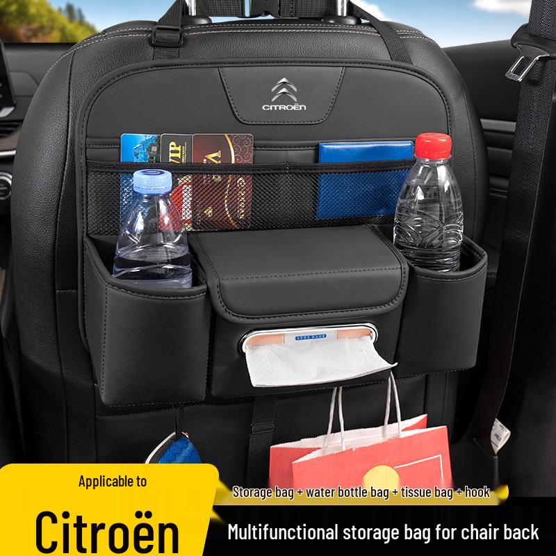 Car Seat Back Storage Bag for Citroen C3, C4 Aircross, C5 Aircross, C6