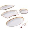 Melamine Dual-Compartment Dipping & Sauce Dish - Imitation Porcelain Tableware for Hot Pot & Barbecue