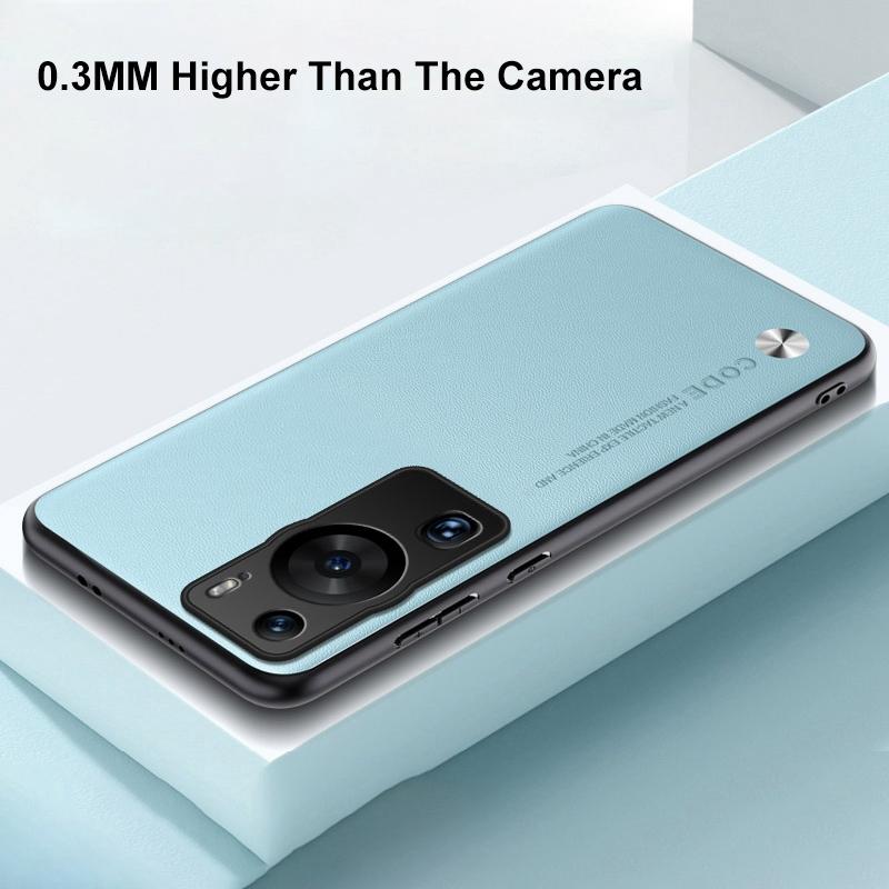 Luxury PU Leather Case For Huawei P60 Pro Back Cover Matte Silicone Full Protection Phone Case For Huawei P60 P60Pro Coque