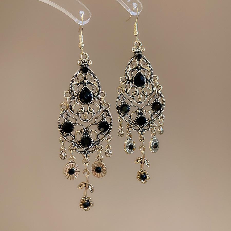 Bohemian Ethnic Style Feathers Fringed Earrings Ear Hooks Personalized Vacation Wind Ears