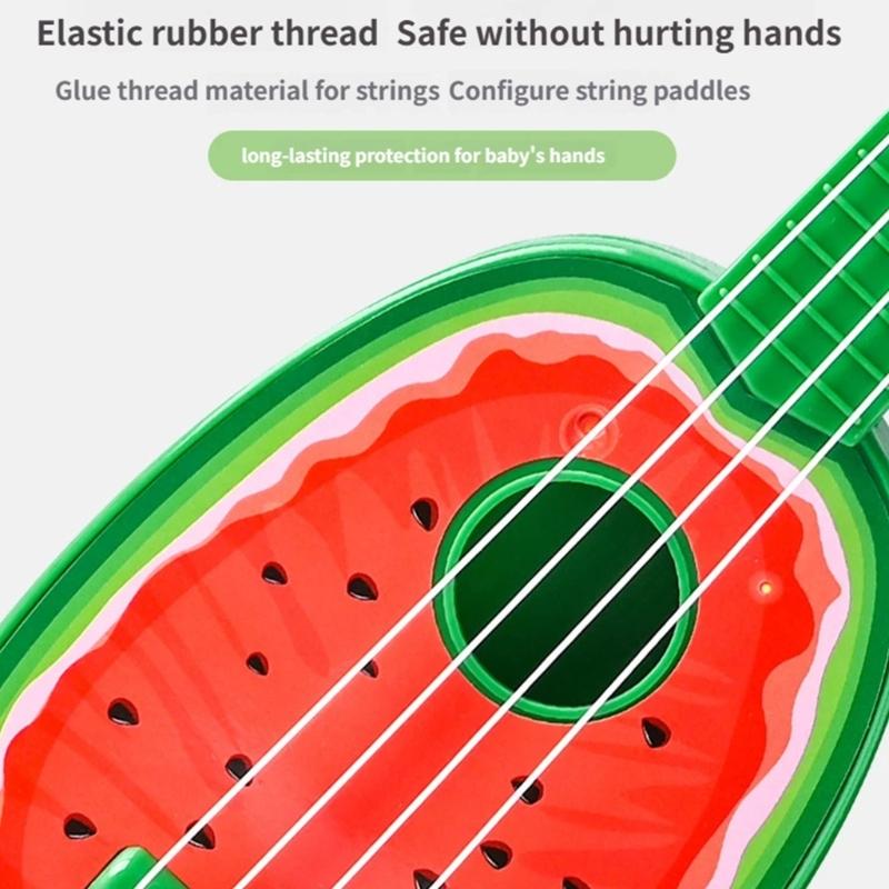 Beginner Friendly Children Ukulele Musical Instrument Toy for Early Music Education Fruit Theme Kids Ukulele Gift