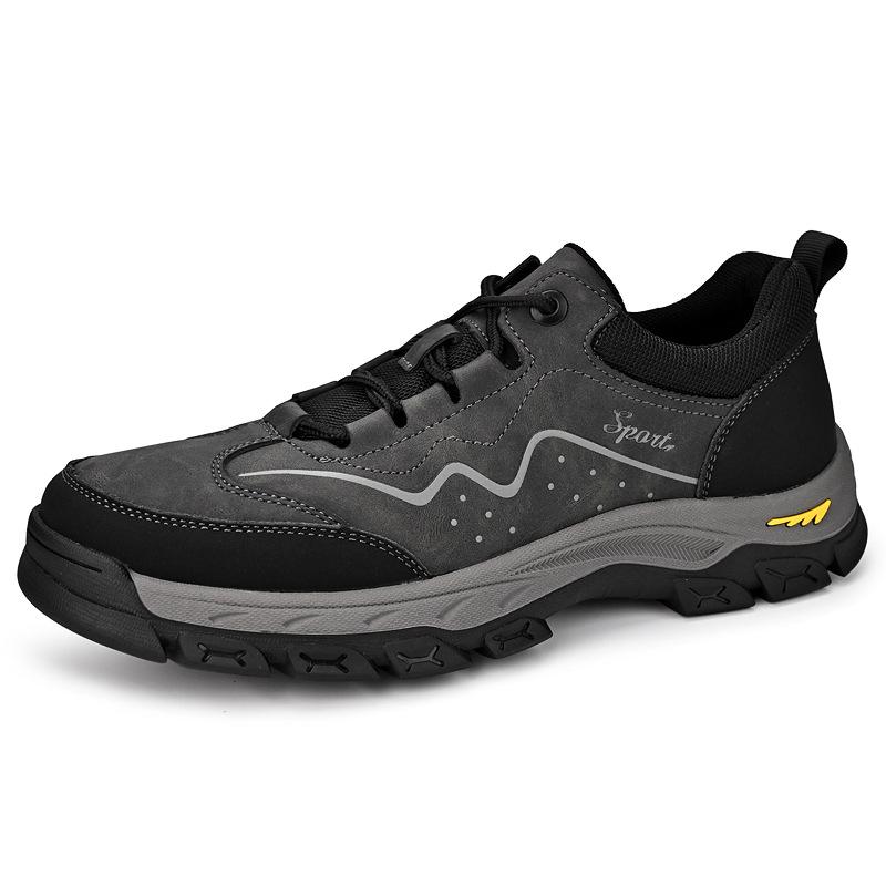 Leather platform non-slip field work hiking shoes tooling shoes men's autumn and winter outdoor casual hiking shoes