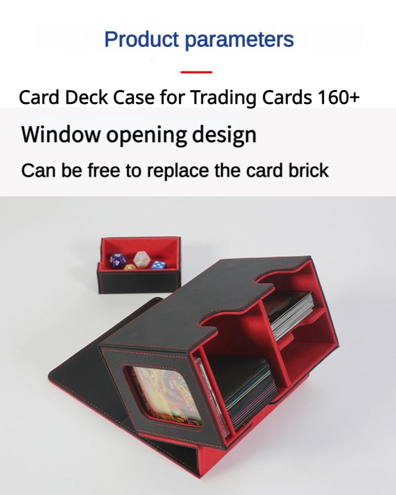 Kartenetui für Sammelkarten 160+ Leder Magnetverschluss Aufbewahrungsbox Magic Kartenhüllen Passend für YuGiOh MTG Sportkarten