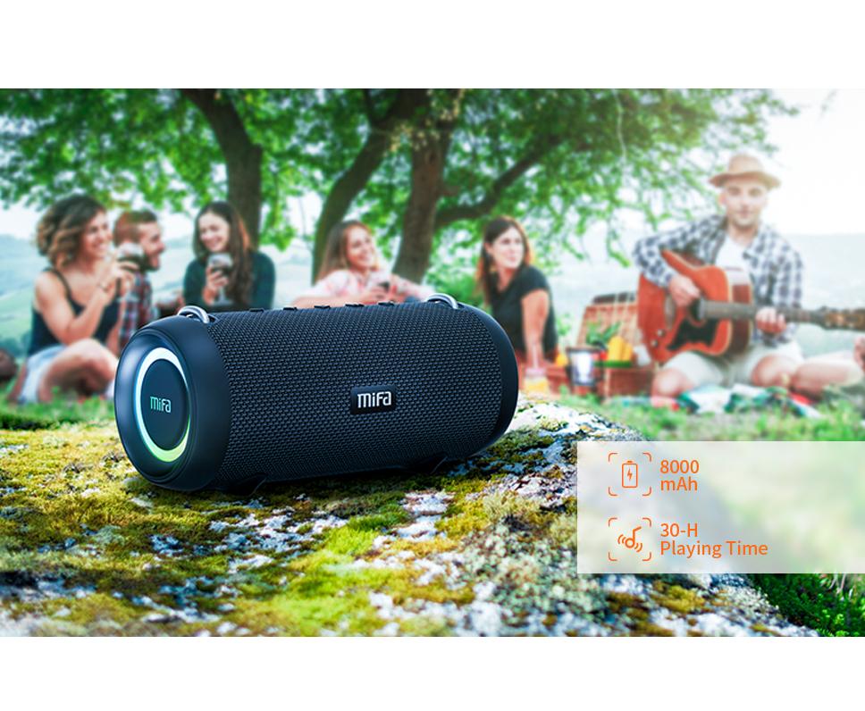 Mifa A90 Bluetooth Speaker 60W Output Power Bluetooth Speaker with Class D Amplifier Excellent Bass Performace Camping Speaker