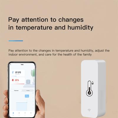 Czujnik Temperatury i Wilgotności Tuya BT Smart Wewnętrzny Higrometr Kompatybilny z Bluetooth Zdalne Sterowanie Aplikacją Współpracuje z Alexa Google Home