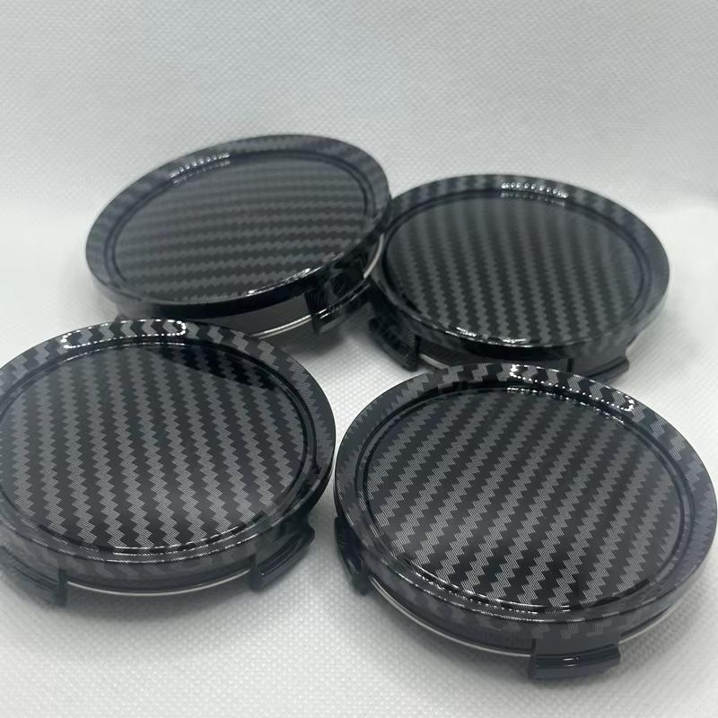 4Pcs/Set 75mm Carbon Fiber Pattern Car Vehicle Wheel Hub Center Cap Cover ABS High Quality Durable Exterior Car Auto Accessories