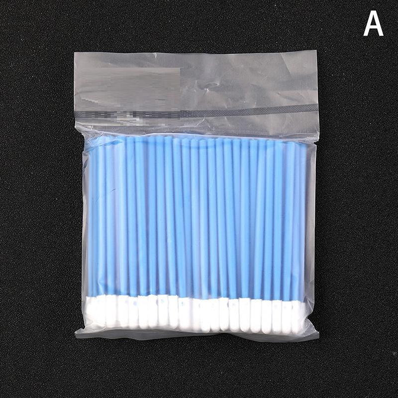 100Pcs Industry Cotton Swab Nonwoven Anti-Static Dust Off For Fiber Laser Focus Lens And Protective Windows Cleaning Tools