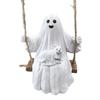 Handmade Halloween Cute Ghost Dog Ornament Resin Ghost Walking Dog Sculpture  Holiday Gift
