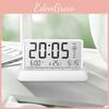 Modern Minimalist Digital Alarm Clock With Lcd Display For Home Decor And Temperature Monitoring