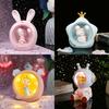 Starry Night Light Resin Home Decor For Girls Room Birthday Gift Modern Style Cartoon Unicorn Princess Blue