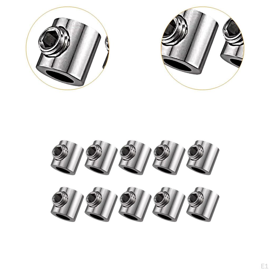 10Pcs Wire Rope Clamps Clip for Fixing Brackets, Photos Versatile Accessory Lock Cable