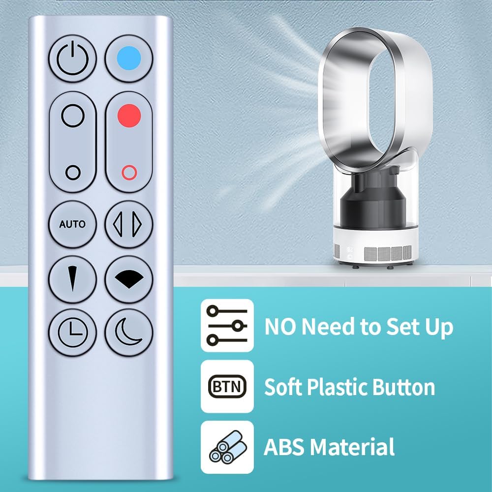 New Replacement HP02 HP03 Remote Control for Dyson HP02 HP03 Pure +Cool Link Air Purifier Tower Fan (Color: Silver)