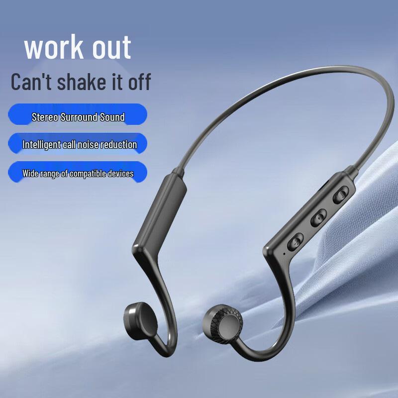 

KS19 Over-Ear Bone Conduction Bluetooth Earbuds with Long Battery Life for Sports, Running, and Gaming