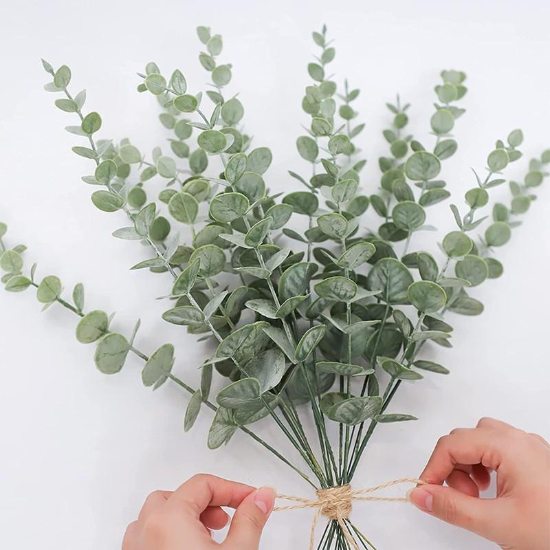 Artificial Eucalyptus Silver Dollar Stems - Decorative Greenery & Simulation Leaves
