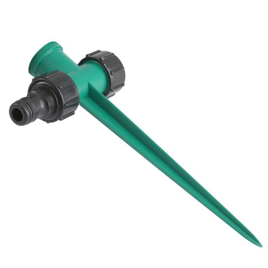 2ks zavlažovací zástrčka Dvouhlavý zahradní hadicový zavlažovač Zavlažovací konektor Zemnící kolík pro trávník