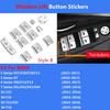 Chrome Button Stickers Cover Trim For BMW 5 6 7 Series X3 X4 X5 X6 F10 F07 F11 F01 F02 F06 F12 F25 Interior Hanbrake Accessories
