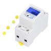 LCD Digital Electricity Meter Single Phase DIN Rail Installation Electrical Usage Monitor 5(80)A