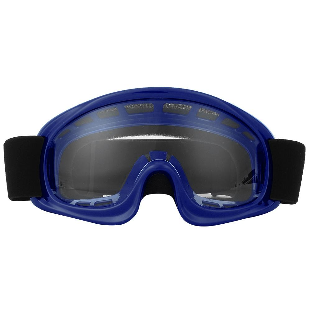 Children Protection Goggles Motorcycle Outdoor Cycling Windproof Anti‑Impact Skiing Glasses(Blue )