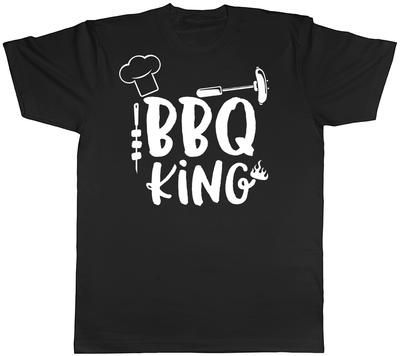 BBQ King Mens Tee Barbecue Meat Grill Beer Summer Birthday Gift TShirt