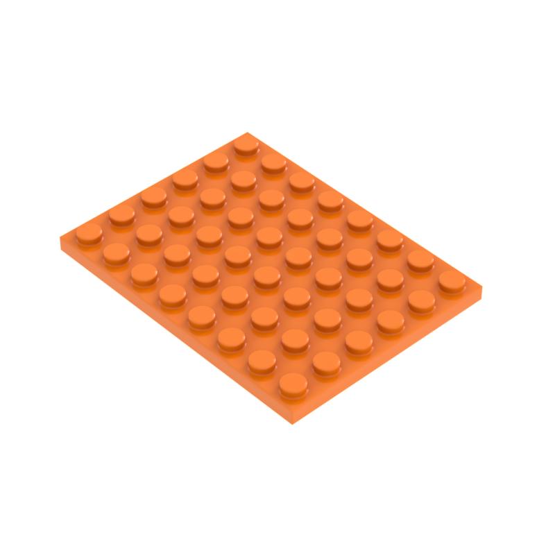 

MOC Small Particle Building Blocks 6x8 Base Plate DIY Parts Accessories Compatible 3036 for Creative Construction 3PCS оранжевый