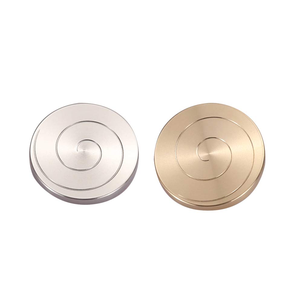 Desktop Gyro Flowing Spiral Stainless Titanium Precision Metal Smooth Perfect Metal Decompression Desktop Gyroscope Toy Toy, Coin, Brass, Steel,