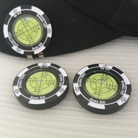 Magnetic Golf Green Reader with Hat Clip High Precision Compact Size Lightweight Portable Bubble Level Golf Putting Green Reading Aid