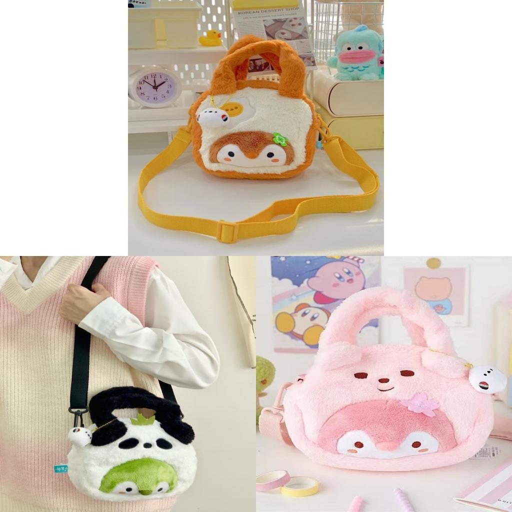 Penguin Plush Toy Bag With Soft Short Plush For Kids And Teens Perfect For Casual Use