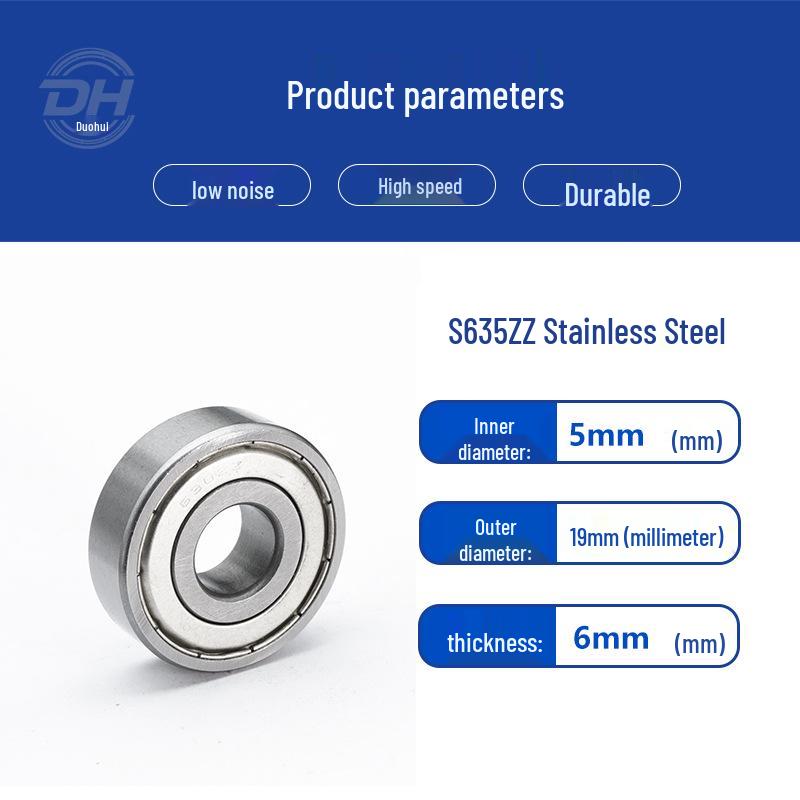 S63 Series High Precision Stainless Steel Deep Groove Ball Bearings (304/420/440 Material)
