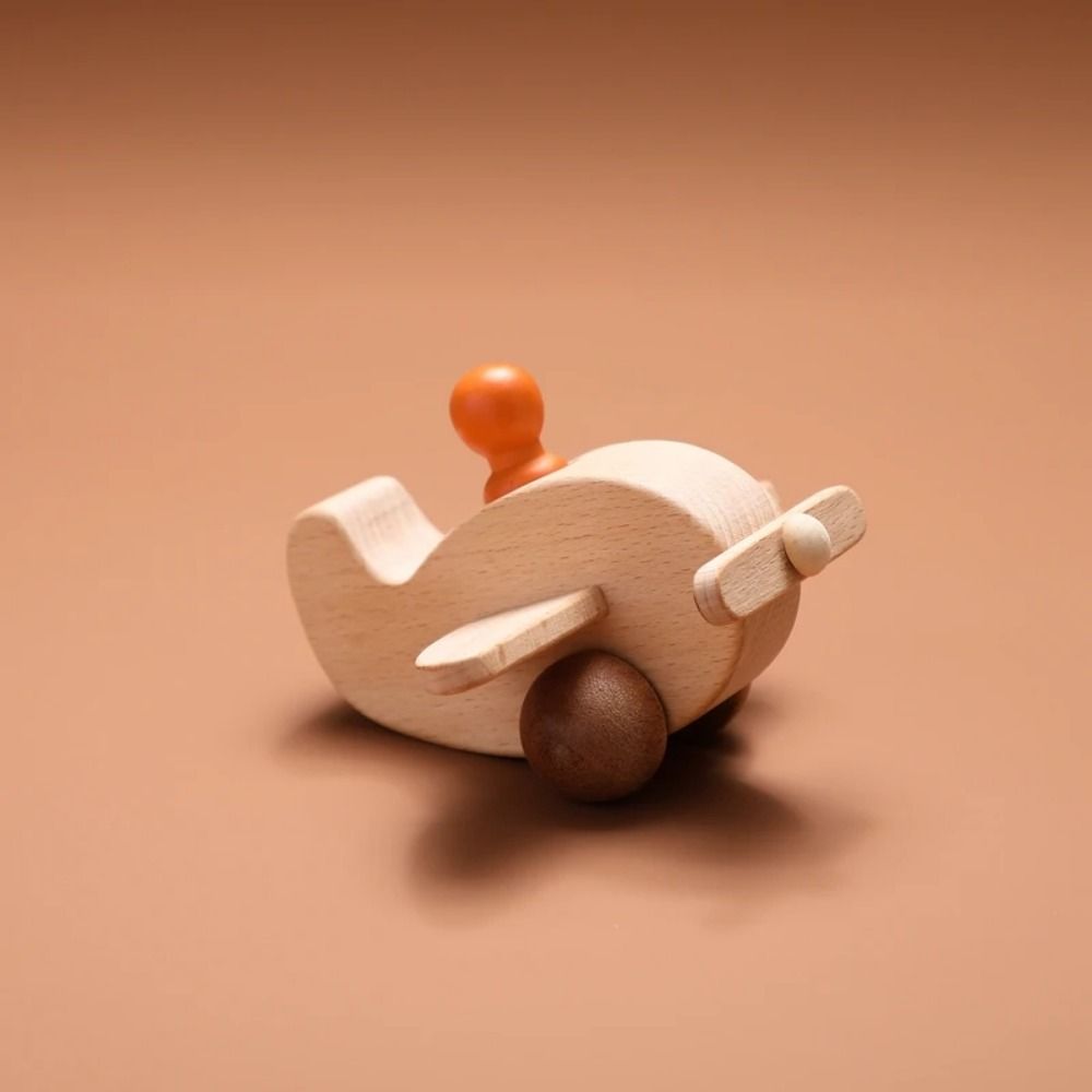 Wooden Aircraft Beech Figures Detachable Aircraft Montessori Toys  Kid Toy