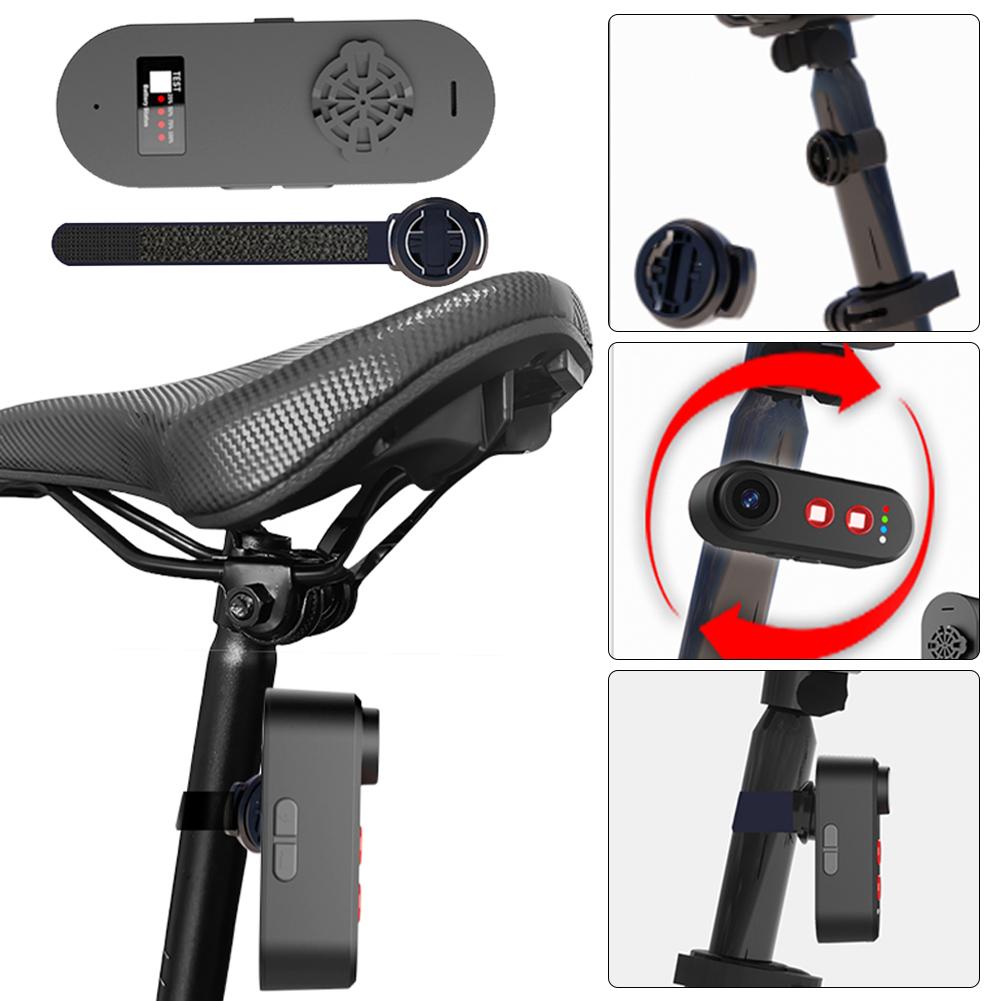 Camera Taillight -150° Wide Angle Camera Bicycle Camera Taillight Cycling Tail Light for Mountain Road Bike E-Bikes