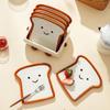 Cartoon Toast Ceramic Dipping & Bone Dish Set