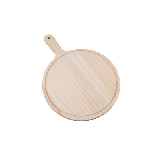 Pizza Board Premium with Handle Wood Cheese Bread Cutting Board for Bread
