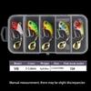 5Pcs/Box Hard Metal Rotating VIB Lure  For Saltwater Freshwater Bass Pike Trout Fishing