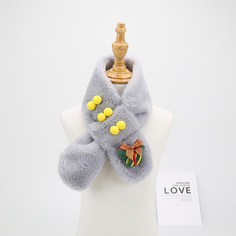 Children's Cute Plush Scarf - Warm Neck Warmer for Boys & Girls, Perfect Holiday Gift