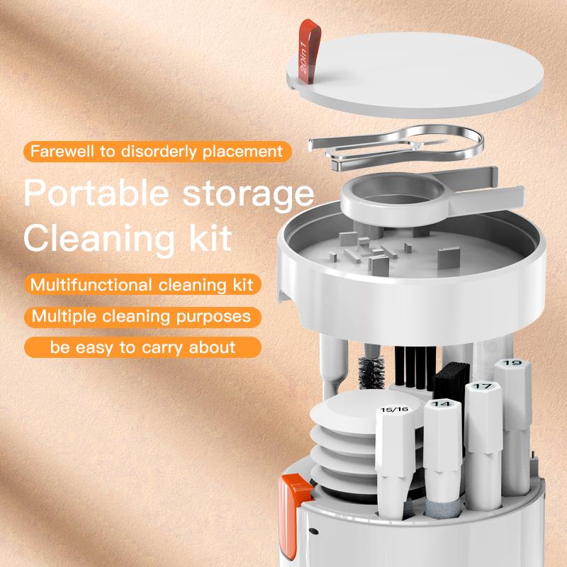 1 Set of 20 In 1 Digital Camera, Headphones, Mobile Phone, Laptop, Keyboard Cleaning Tool Set, Cleaning Brush