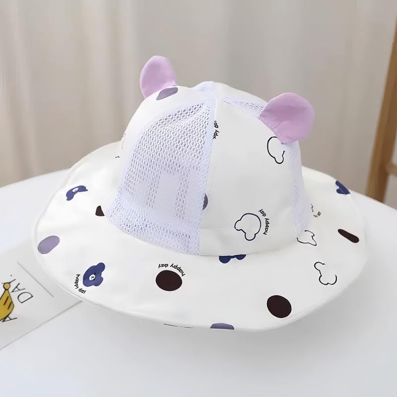 Baby Summer Thin Breathable Mesh Wide Brim Bucket Hat Cute Sun Protection Shade Cap For Boys And Girls Outdoor Travel