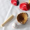 3Pcs/Set Simulation Baseball Set Exquisite Model Props Wood Miniature Baseball Glove Set for Dollhouse Scene