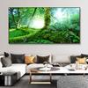 Sunrise Forest Obraz na plátně Moderní přírodní krajina Plakáty a obrazy Nástěnné umělecké obrazy do obývacího pokoje Home Decor Bez rámu
